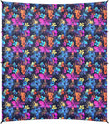 Camping Sun Shelters Pattern Blue and Pink Flowers Print Beach Canopy 126 * 110.2in