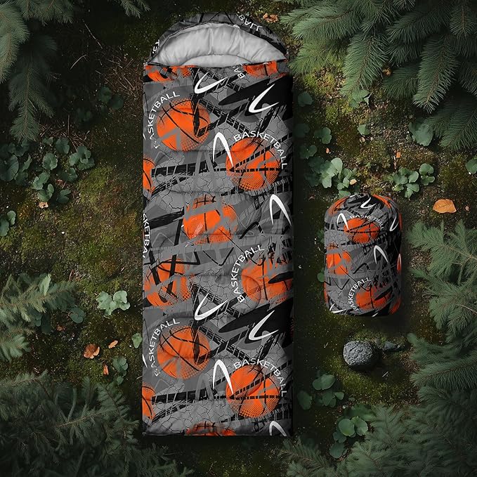 Axolotl Colorful Cats 3 Season Sleeping Bag for Kids Girls Teens - Warm and Cool Weather Pet Animal Theme Waterproof Lightweight for Traveling Outdoors Camping Equipment