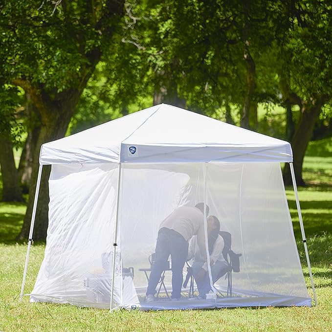 Z-Shade 10' Horizon Angled Leg Breathable Mesh Screen Shelter Protectant Attachment for Horizon Canopy Tents Blue (Attachment Only)