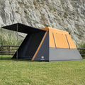 EVER ADVANCED Blackout Design 6 Person Camping Tent Instant Cabin Tent for Family with Vestibule and Large Mesh Windows 60s Easy Setup Double Layer Water-Resistant