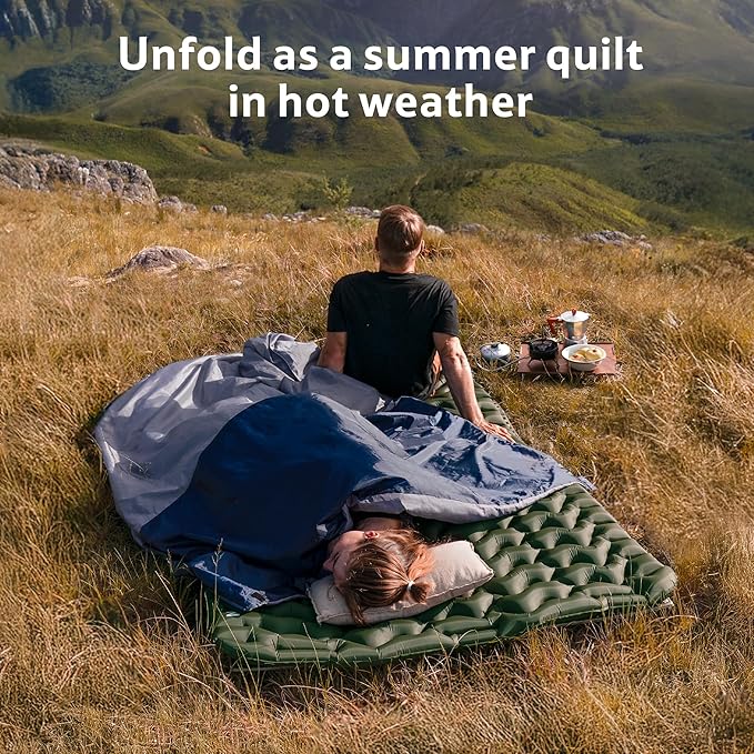 Naturehike Lightweight Compact Sleeping Bag 59℉/32℉ Envelope Ultralight Backpacking Sleeping Bag Portable Waterproof with Compression Sack for Cold&ampWarm Camping Traveling Hiking