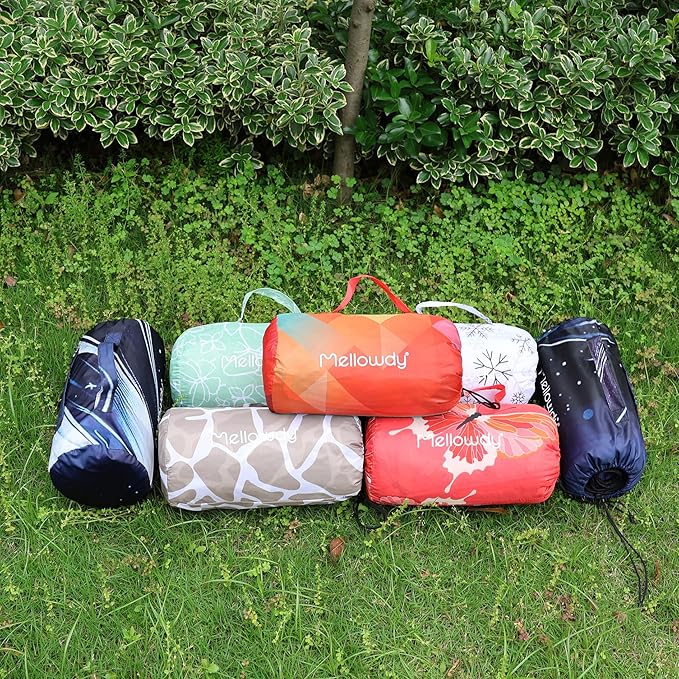 Mellowdy Companion Outdoor Printing Blanket - Waterproof Wind-Resistant Warm Utility Blanket for Camping Picnic Stadium Beach Gameday Travel Foldable with Carrying Bag（Red Butterfly55x80）