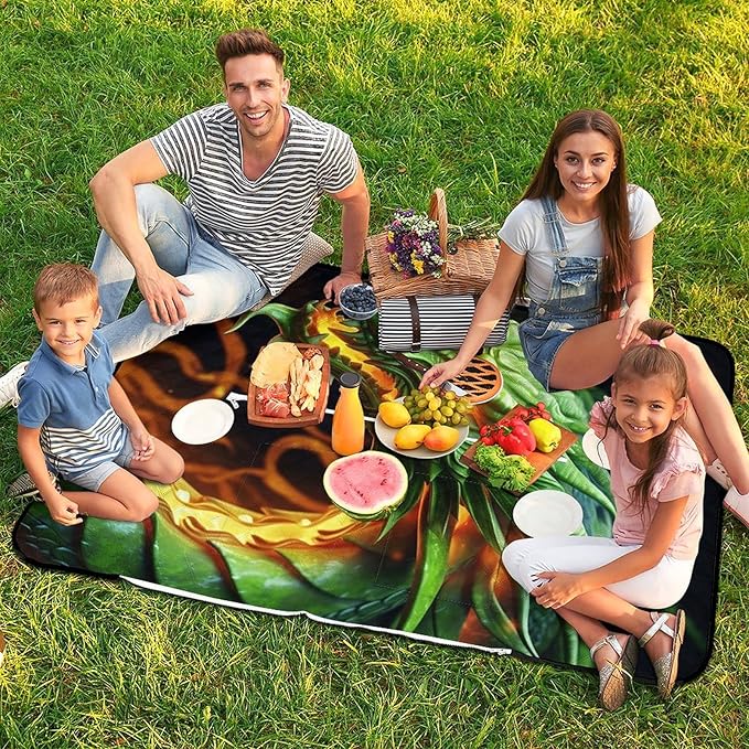 Zipper Chinese Dragon Style Picnic Mat Suitable for Travel Camping Park Or Home Use