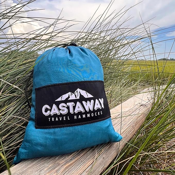 Castaway Travel Hammocks Double Jellyfish Camping Hammock with 2 Tree Straps Triple Stitched Durable Nylon Material Compact Design for Backpacking Travel Beach Backyard Patio Hiking