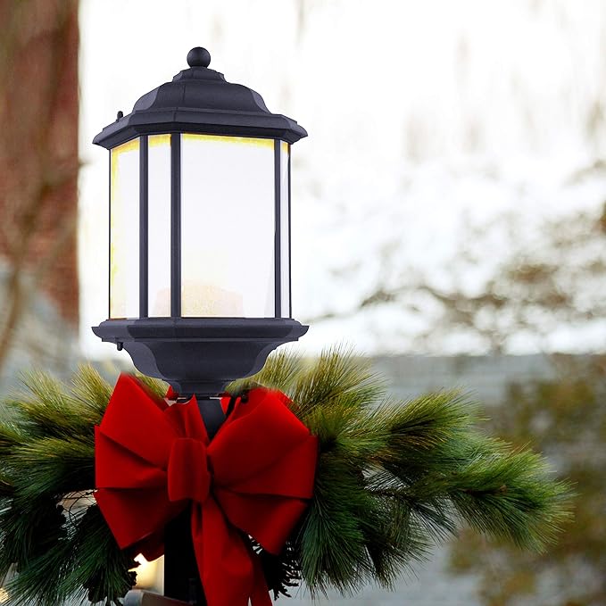 Sea Gull Lighting 82529-12 Kent One-Light Outdoor Post Lantern Outside Lighting Black Finish