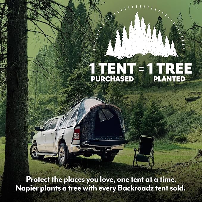 Napier Backroadz Camo Truck Tent | Pickup Truck Bed Camping Tent | Rainfly for Water Protection | Sturdy and Spacious 2-Person Truck Tent | Easy 10-Minute Setup | Camouflage