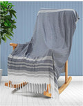 Blue Throw Blanket Bedroom Decoration Living Room Accessories Sofa Couch Cover Chair Apartment Essential Home Finds Navy House Goods Nautical Shark Lake House Kids Teen Boy Baby Nursery Decoration