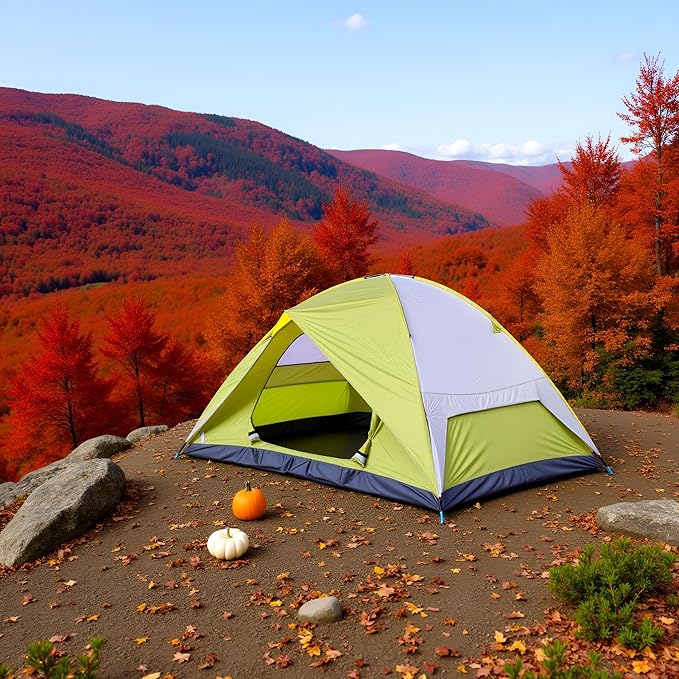 4-6 Person Dome Camping Tent Family Camping Tent 83x106 inches Waterproof Oxford Flooring for Fishing Outdoor Camping Hiking Study Tours Summer Camps.