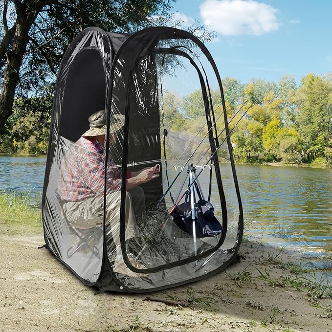 REDCAMP Sports Tent Pop Up Pod 1 Person Portable Weather Tents Sports Pod for Cold Day Waterproof Windproof Rain Pod Instant Shelter for Soccer Baseball Fishing