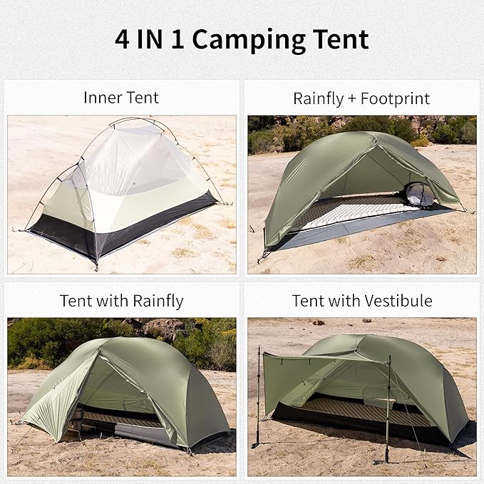 Naturehike Mongar Pro 1/2/3 Person Backpacking TentWaterproof Nylon Easy Setup Lightweight Camping Tent