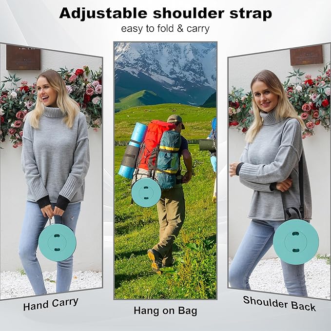 ALEVMOOM Upgraded Collapsible Stool with Cushion600LBS Max Weight18.1 Height AdjustableSturdy Portable Telescoping StoolFolding Camping Stool for Outdoor Hiking Travel