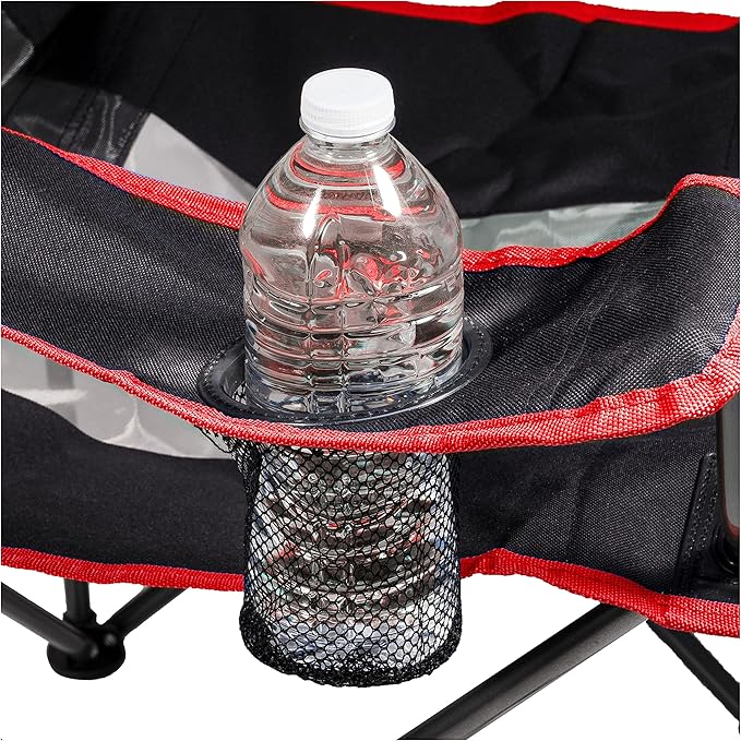 Kelsyus Original Foldable Canopy Chair for Camping Tailgates and Outdoor Events Grey/Red