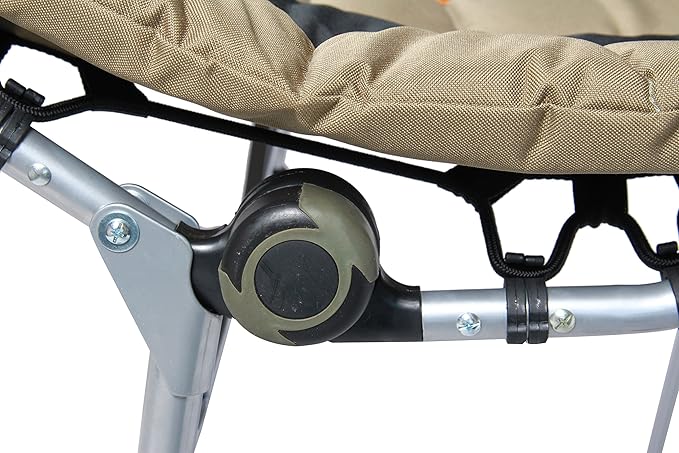 Bushtec Camping Cot &amp Lounger – Adjustable Outdoor Bed with Spacious Padded Comfort Easy to Fold UV/Fire Resistant 83in x 31in