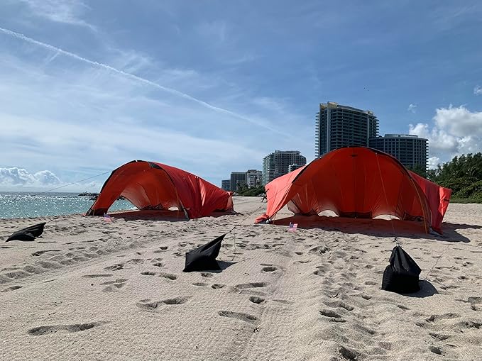 Beach Bubble Sport Edition The Ultimate Private Wind Supported Beach Cabana +50 UPF 4 Person Capacity