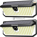 Solar Security Lights Outdoor 466 LED 4000Lm Ultra Bright 270° Wide Motion Sensor IP68 Waterproof 3 Modes Dusk-to-Dawn Solar Flood Light for Driveway Fence Garden Garage 2-Pack