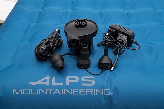 ALPS Mountaineering Vertex Air Bed Twin or Queen Inflatable Mattress Versatile Pump Included