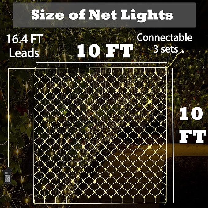 Eueasy LED Lights Outdoor net Lights String