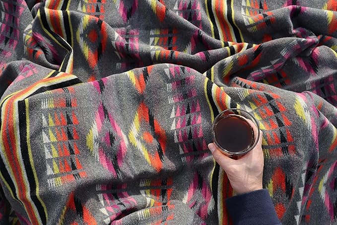 Ruth&ampBoaz Outdoor Wool Blend Blanket Ethnic Inka Pattern(T)