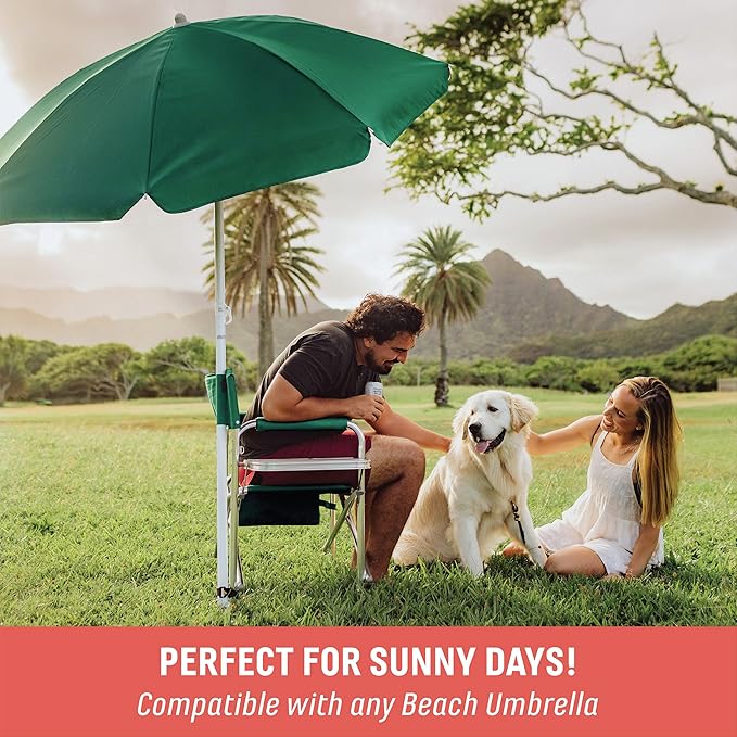 Picnic TIME Sports Chair with Side Table and Armrest Caddy Lightweight Aluminum Folding Outdoor Camping Chair for Adults Portable Director Style Lawn Seating with Pockets &amp Carry Strap (Navy Bl