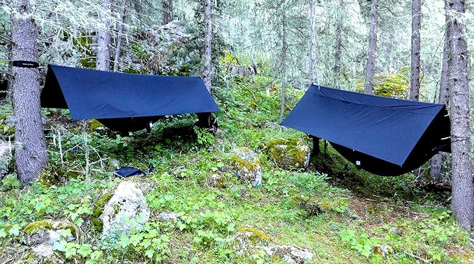 Hammock Bliss Extra Large Rain Fly - Waterproof Tent Tarp Rain Fly and Hammock Shelter to Cover Your Hammock &amp Your Gear – Massive Coverage to Make Hammock Camping A Dry Rain Free Experience