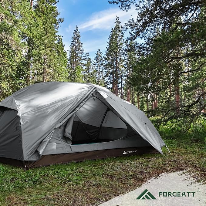 Forceatt Tent for 2 and 3 Person is Waterproof and Windproof Camping Tent for 3 to 4 SeasonsLightweight Aluminum Pole Backpacking Tent Can be Set Up QuicklyGreat for Hiking