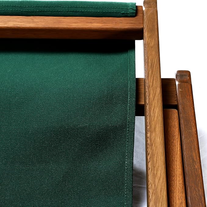 BYER OF MAINE Pangean Glider Chair – Folding Wood &amp Canvas Chair – Portable Outdoor Chair for Porch Patio or Beach in Forest Green
