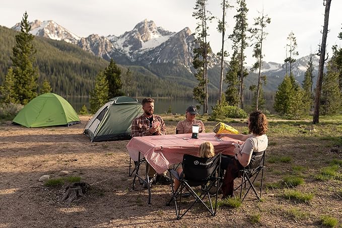 Stansport Folding Camp Table White 59.8 L x 29.1 W x 29.1 H