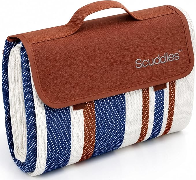 scuddles Extra Large Picnic Blanket – 60 x 80 Waterproof Outdoor Mat with Soft Dual-Layer Comfort Foldable Travel Rug for Beach Camping Lawn Parks &amp Family Picnics