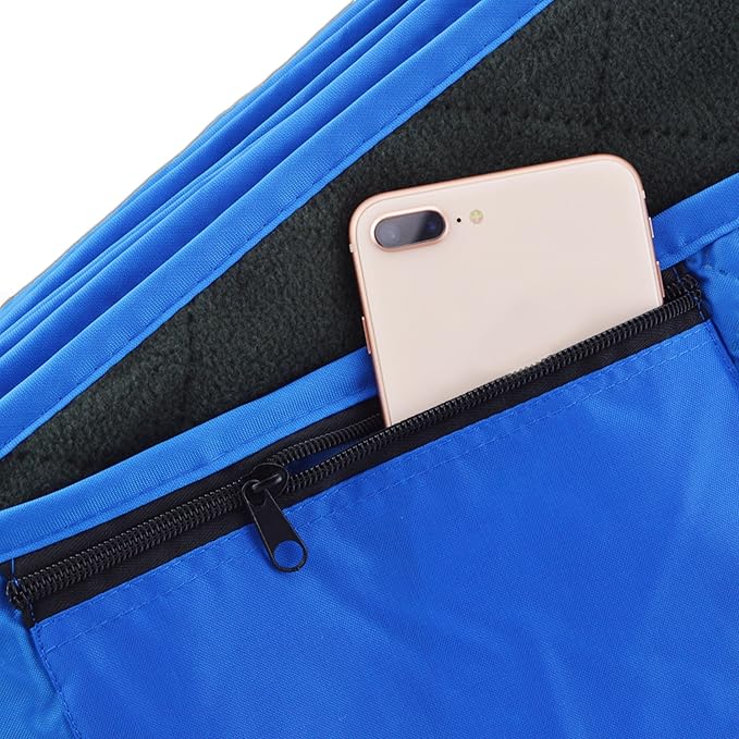 DOWN UNDER OUTDOORS Large Waterproof Windproof Extra Thick 350 GSM Quilted Fleece or Sherpa Stadium Blanket