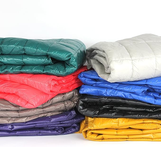 PUFF 50 x 70 High Loft Down Indoor/Outdoor Water Resistant Throw with Extra Strong Nylon Cover Black