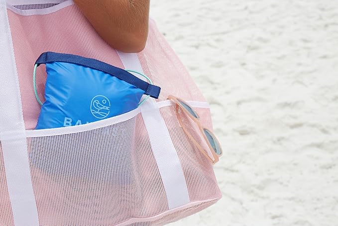 Ballast Cool Combo Beach Pillow - One Inflatable Pillow + One Cooling Pack Bundled Together The Best Way to Chill at The Beach Pool Or Camping (Ocean Blue)