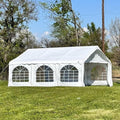 DELTA 20'x20' Budget PE Party Tent + (1) Long and (1) Short Bags Tents for Partiescarpas para FiestasHeavy Duty Upgraded Galvanized Wedding Tent Canopy Big Tents Carport Outdoor Event(B Model)