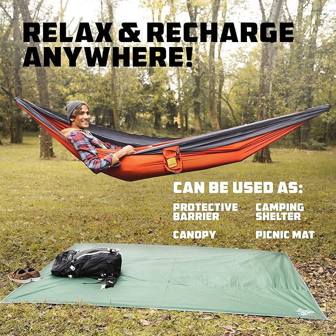 Wise Owl Outfitters Camping Tarp – Waterproof Ultralight Ground Sheet Tent Footprint &amp Tent Accessories for Campers Backpackers Hammocks &amp Outdoor Adventure Gear