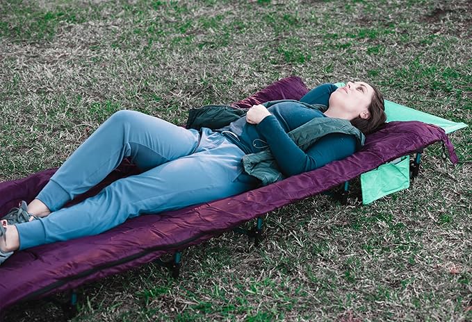 MARCHWAY Ultralight Folding Tent Camping Cot Bed Portable Compact for Outdoor Travel Base Camp Hiking Mountaineering Lightweight Backpacking (Green)