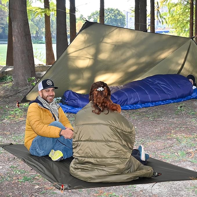 Onewind Tent Footprint Small Tarp Tent Floor Ground Sheet 4000mm Waterproof Rate PU Coating 98 *55 Ultralight Camping Tarp for Backpacking Hiking Camping Picnic