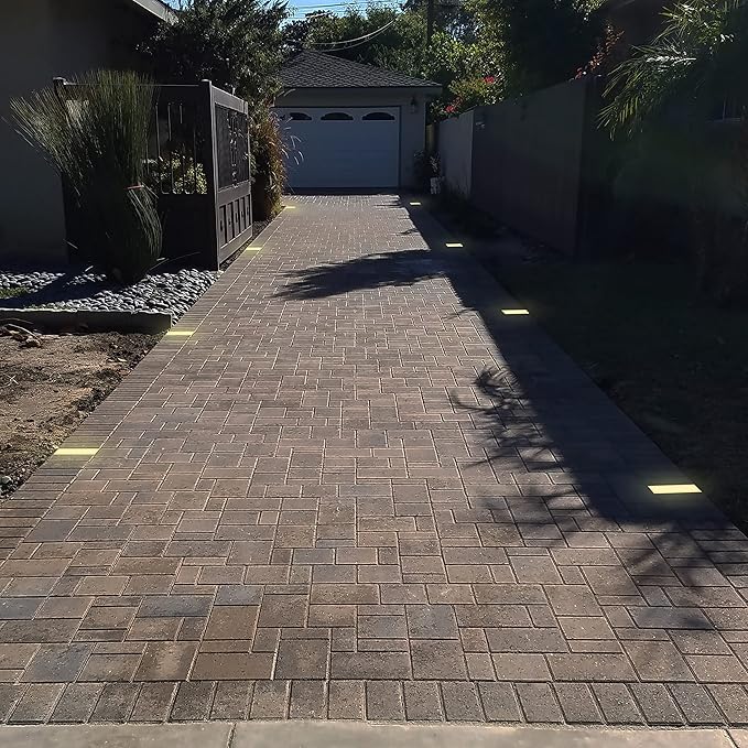 LUMENGY Paver Light 3×6 Inch (2.95 X 5.9) 2700K Warm White Glare-Free Illumination for Driveways Pathways Pool Deck &amp Patios 12V AC/DC Waterproof &amp Drive-Over Rated V2
