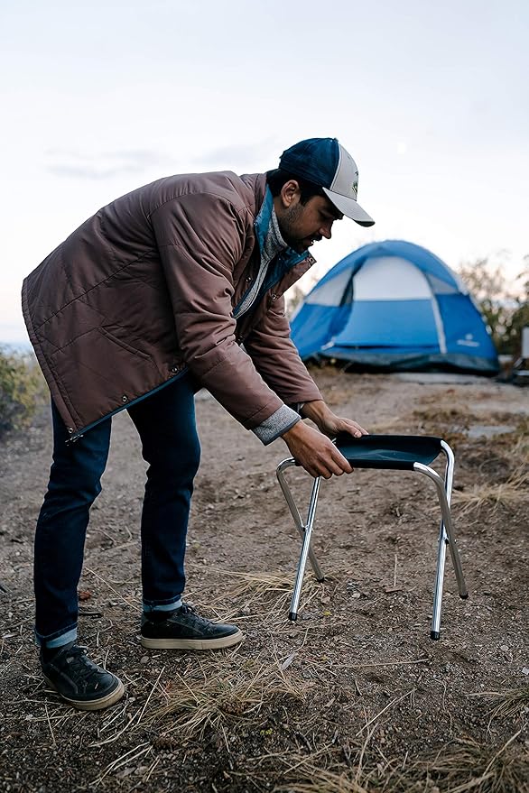 Stansport Folding Camp Stool (G-613-S) 15.7 L x 12.8 W x 15 H