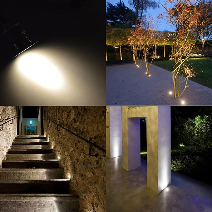 LED In-Ground Well Light3W12V-24V DC IP67 Waterproof Aluminum Buried Underground LampsOutdoor Landscape LightingWarm White 3000K (watts 3)