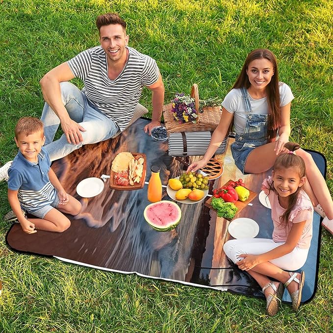 Zipper Beach Maui Hawaii Sunset Sea Waves Clouds Style Picnic Mat Suitable for Travel Camping Park Or Home Use