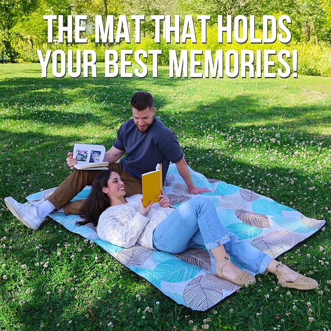 Picnic Blanket Waterproof Foldable – 2-in-1 Picnic Mat and Bag Large Outdoor Beach Mat Compact &amp Portable Picnic Blankets for Travel Camping Park or Family Use (Red)
