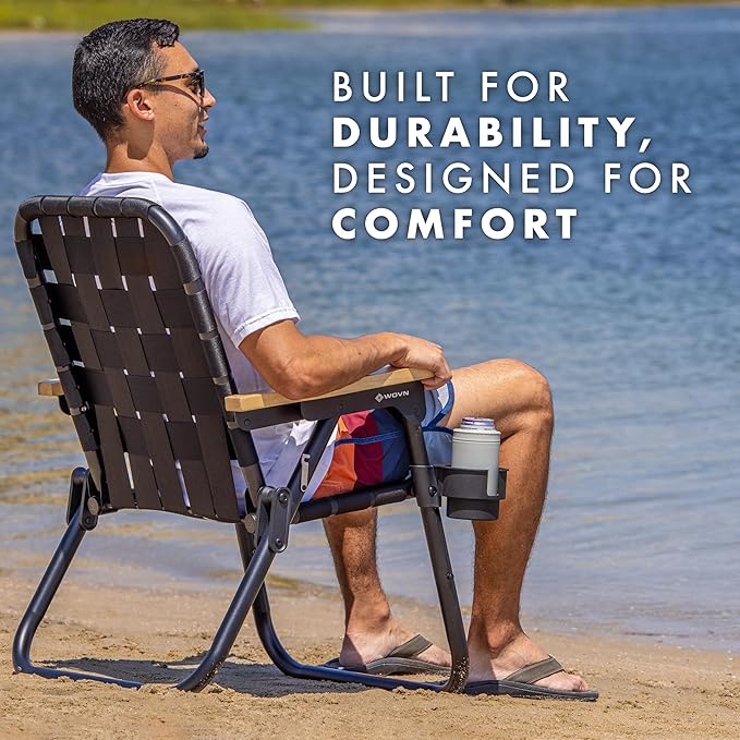 GoSports WOVN Beach Backpack Chair - 9 Styles Available - Premium Folding Camping Chair
