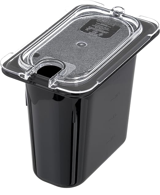 Carlisle FoodService Products 10337U07 StorPlus Ninth Size Polycarbonate Universal Flat Surface Notched Food Pan Lid Clear (Pack of 6)