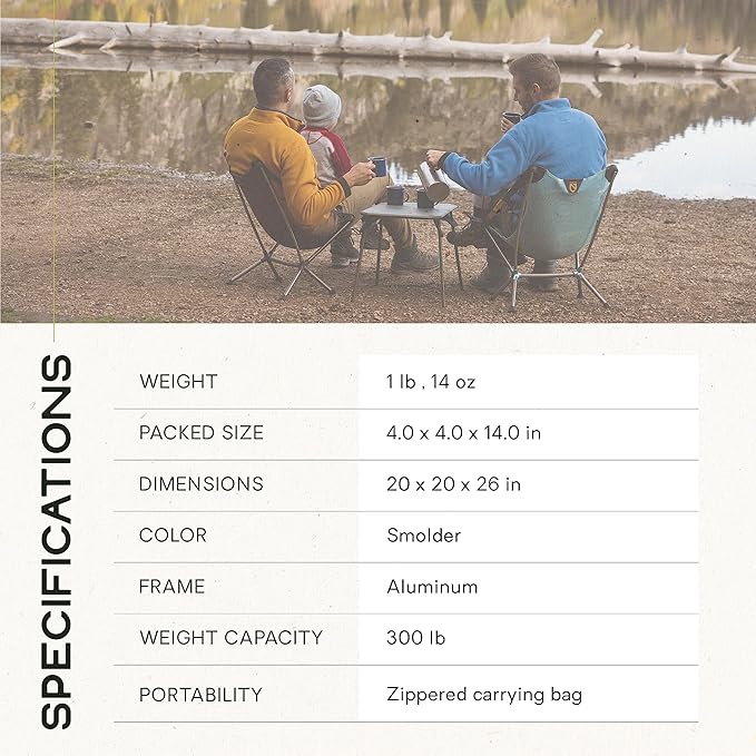 Nemo Moonlite Reclining Camp Chair - Smolder