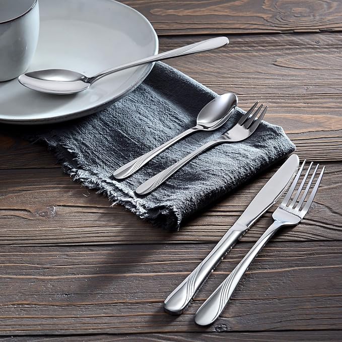 GRÄWE cutlery set for 6 persons made of stainless steel table cutlery set nickel free stainless hand polished dishwasher safe - Stralsund Series