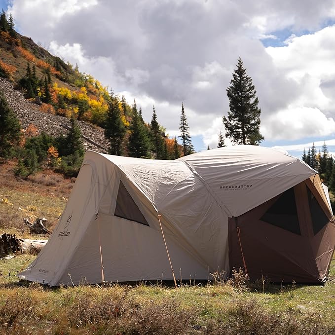 Gazelle Backcountry™ T5 Vestibule – 43 sq. ft. Enclosed Extension Room for Basecamp 660 Shelter Ripstop Polyester Construction Zippered Panels Includes All Terrain Stakes GBACA03