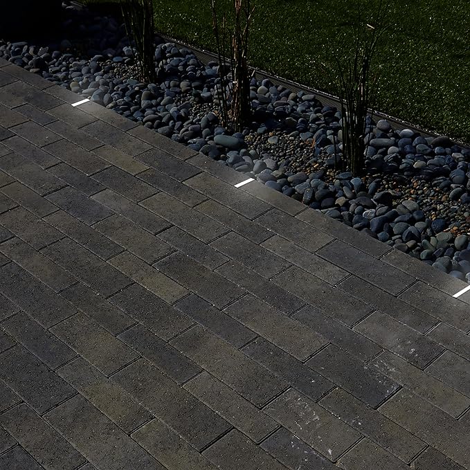 LUMENGY Paver Light Slim 0.5x4 Inch (0.47x3.93) 5000K Daylight Glare-Free Linear Lighting for Driveways Walkways and Paver Borders 12V Hardwired IP67 Waterproof Drive-Over Rated