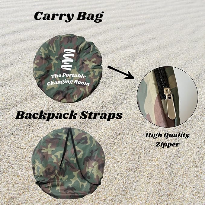 Portable Changing Room Pop Up Pod - Privacy Tent Dressing Room Tube or Portable Toilet Stall with Carry Bag for Camping Beach or Outdoor by The Portable Changing Room
