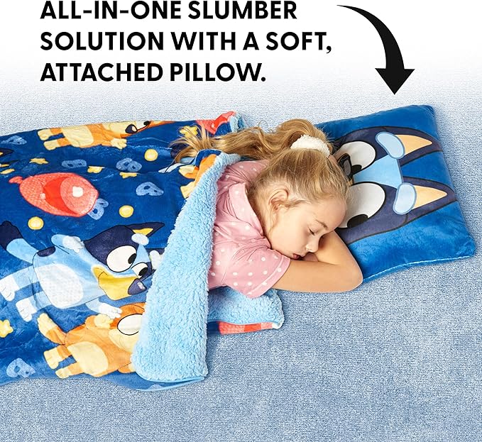 Silk Touch Sherpa Slumber Bag for Boys and Girls Sleeping Bag with Zipper 27 x 56 inches
