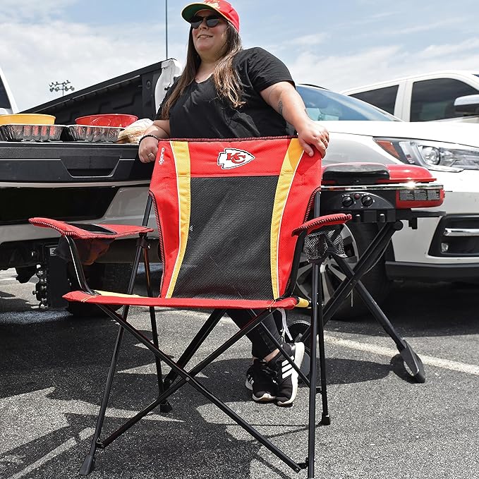 Kijaro Dual Lock Pro Sports Fan Folding Chair 26 L x 35.5 W x 37 H Kansas City Chiefs