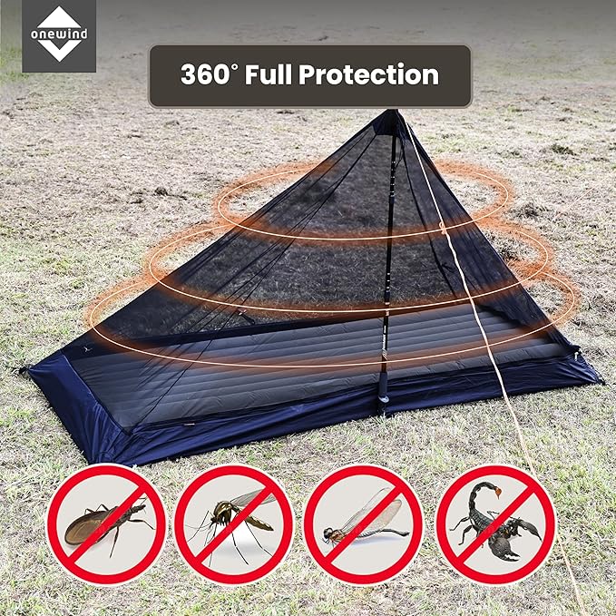 Onewind Lightweight Poncho Shelter Solitary Shelter Cape Silnylon Emergency Survival Shelter Ultralight Minimalist Shelter for Camping Hiking Backpacking Bug Out Bag